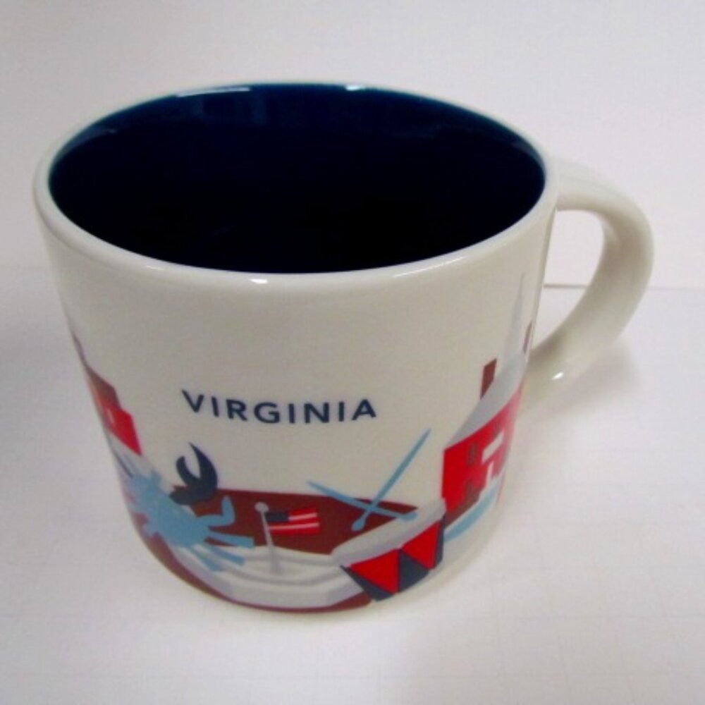 Virginia Starbucks MUG State Series Ceramic Cup 14 oz Vintage Collectable